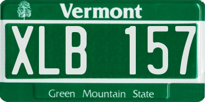 VT license plate XLB157