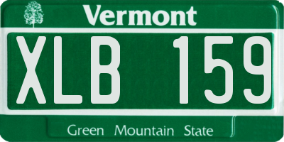 VT license plate XLB159