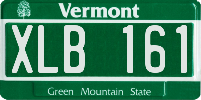 VT license plate XLB161