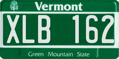 VT license plate XLB162