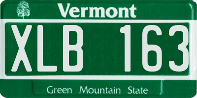 VT license plate XLB163