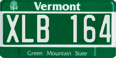 VT license plate XLB164