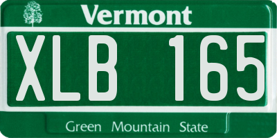 VT license plate XLB165