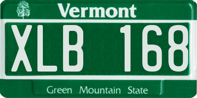 VT license plate XLB168