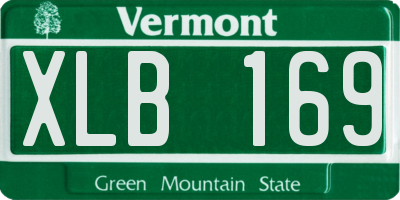 VT license plate XLB169