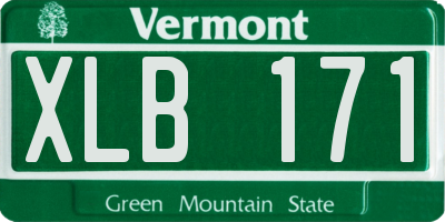 VT license plate XLB171