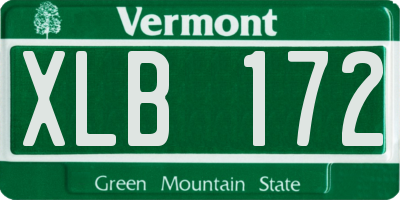 VT license plate XLB172