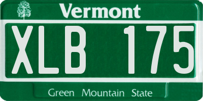 VT license plate XLB175