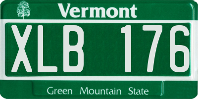 VT license plate XLB176