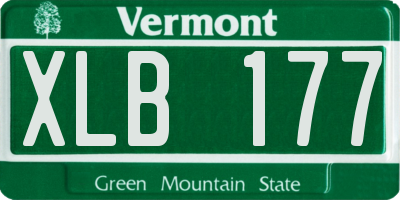VT license plate XLB177