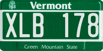 VT license plate XLB178