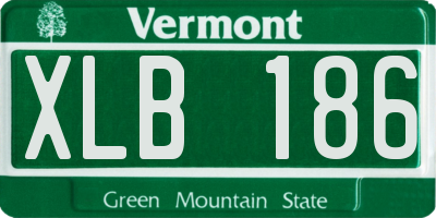 VT license plate XLB186