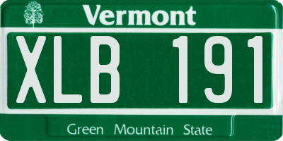 VT license plate XLB191
