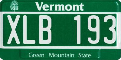 VT license plate XLB193