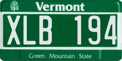 VT license plate XLB194