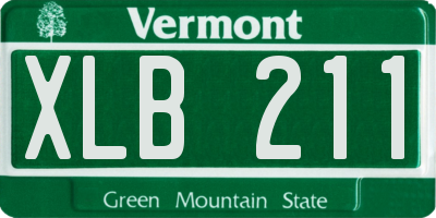 VT license plate XLB211