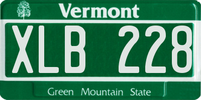 VT license plate XLB228