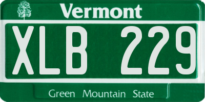 VT license plate XLB229