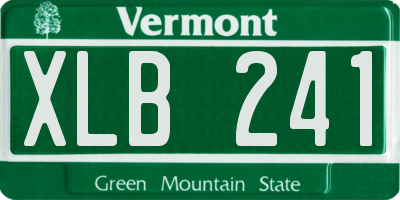 VT license plate XLB241