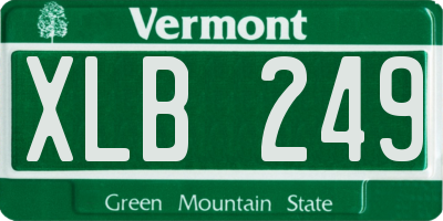 VT license plate XLB249