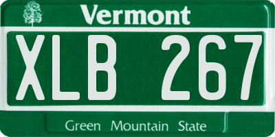 VT license plate XLB267