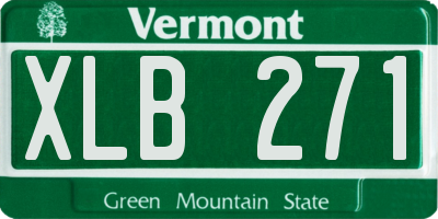VT license plate XLB271