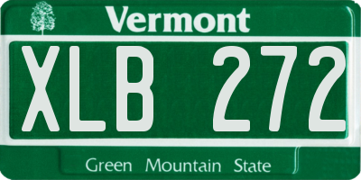 VT license plate XLB272