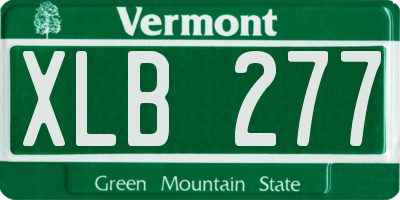 VT license plate XLB277