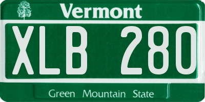 VT license plate XLB280