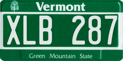 VT license plate XLB287