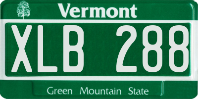 VT license plate XLB288