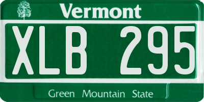 VT license plate XLB295
