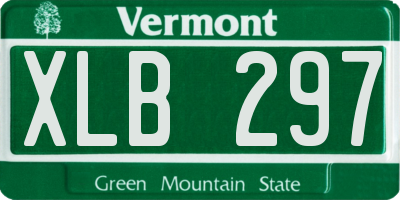 VT license plate XLB297