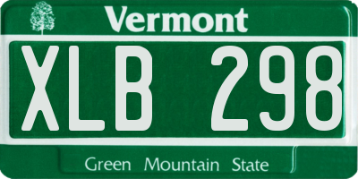 VT license plate XLB298