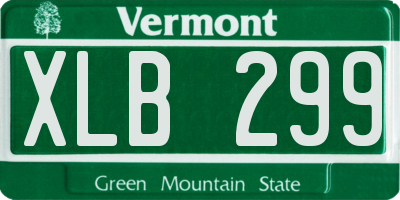 VT license plate XLB299