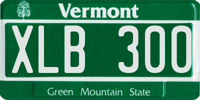 VT license plate XLB300