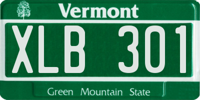 VT license plate XLB301