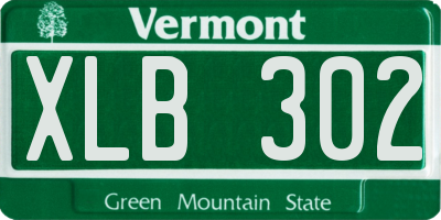 VT license plate XLB302