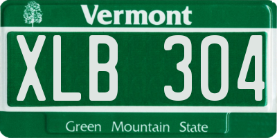 VT license plate XLB304