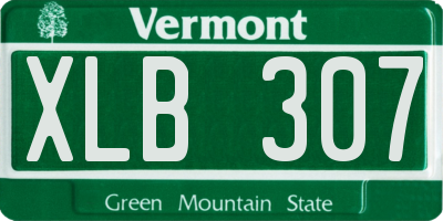 VT license plate XLB307