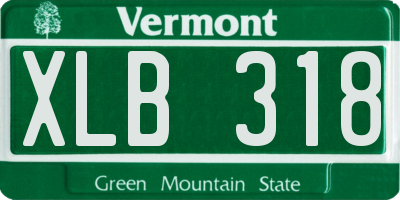VT license plate XLB318