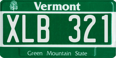 VT license plate XLB321