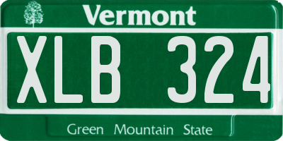 VT license plate XLB324