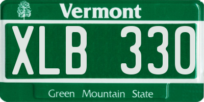 VT license plate XLB330