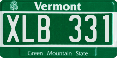 VT license plate XLB331