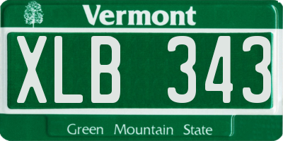 VT license plate XLB343