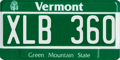 VT license plate XLB360