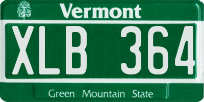 VT license plate XLB364