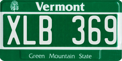VT license plate XLB369