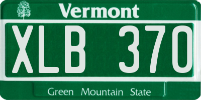 VT license plate XLB370